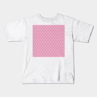 Magenta geometric retro flower pattern Kids T-Shirt